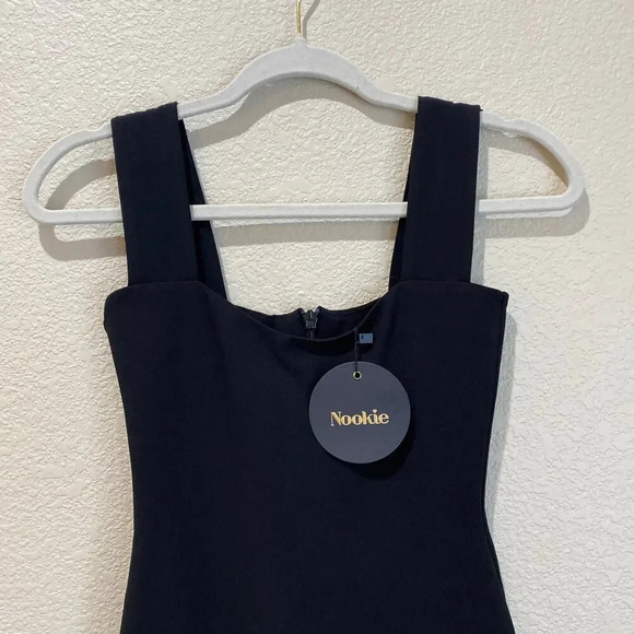 NWT NOOKIE Passion Midi Dress in Black Size XS LBD Party Cocktail Sexy Pinup - Picture 4 of 10